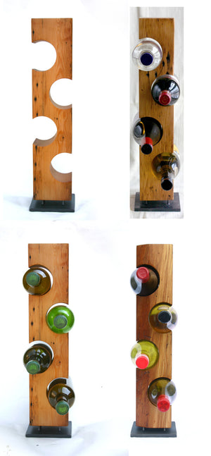 Custom Wine Rack, Reclaimed 1800-1900 Barn Wood, Made-To-Order, "Smooth"/"Light" Wood