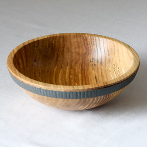 Small Olive Ash Bowl with Textured Colored Band