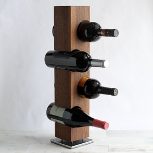 Custom Tabletop Wine Rack from Solid Black Walnut Wood