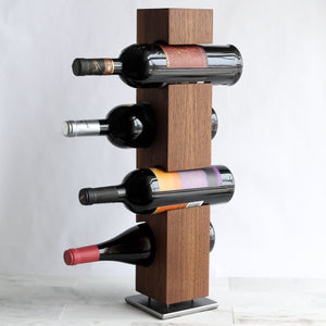 Custom Tabletop Wine Rack from Solid Black Walnut Wood