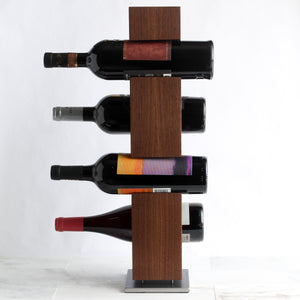 Custom Tabletop Wine Rack from Solid Black Walnut Wood