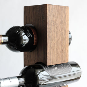 Custom Tabletop Wine Rack from Solid Black Walnut Wood