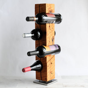 Custom Tabletop Wine Rack from Reclaimed Late-1800s Vermont Barn Wood