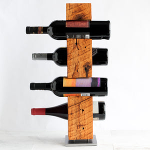 Custom Tabletop Wine Rack from Reclaimed Late-1800s Vermont Barn Wood