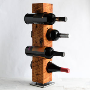 Custom Tabletop Wine Rack from Reclaimed Late-1800s Vermont Barn Wood