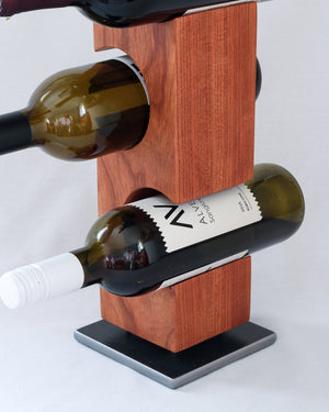 Custom Tabletop Wine Rack from Solid Cherry Wood