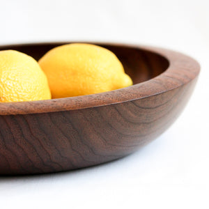 Black Walnut Fruit Bowl with Undercut Rim