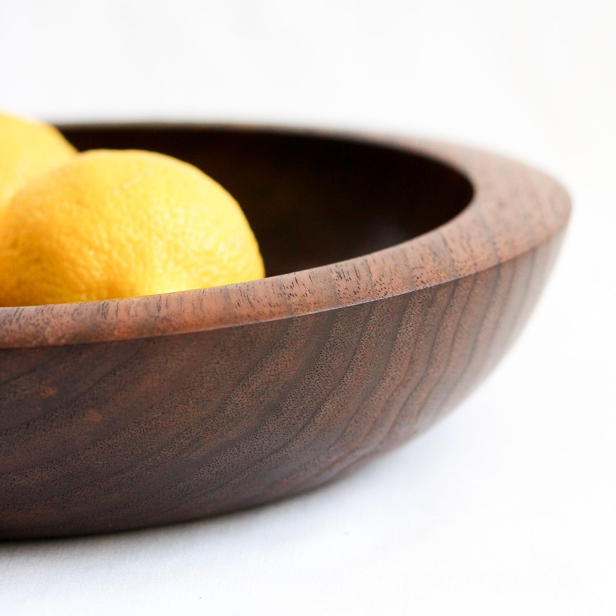 Black Walnut Fruit Bowl with Undercut Rim