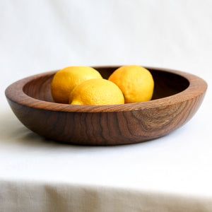 Black Walnut Fruit Bowl with Undercut Rim