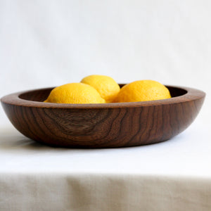 Black Walnut Fruit Bowl with Undercut Rim