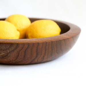 Black Walnut Fruit Bowl with Undercut Rim