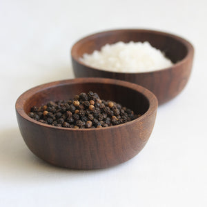 Set of Walnut Spice Bowls