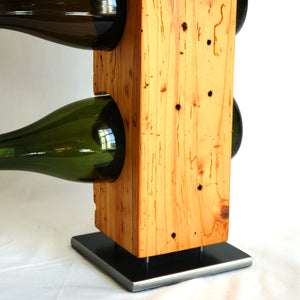 Custom-Made Wine Rack from Reclaimed Late-1800s Vermont Barn Wood