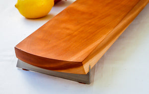 Cherry Baguette/Appetizer Board w/ Stainless Steel Feet