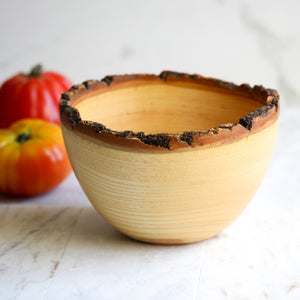 Natural Edged Ash Bowl, with Spalting and Other Figuring