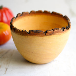 Natural Edged Ash Bowl, with Spalting and Other Figuring