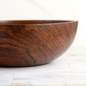 Medium Walnut Dough Bowl, Handturned