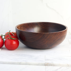 Medium Walnut Dough Bowl, Handturned