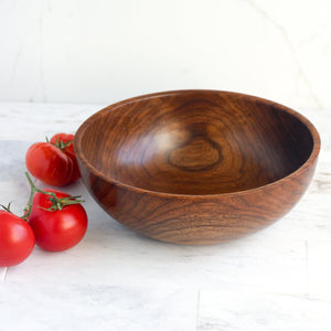 Medium Walnut Dough Bowl, Handturned