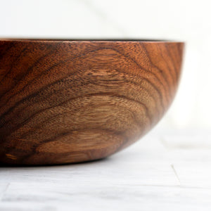 Medium Walnut Dough Bowl, Handturned