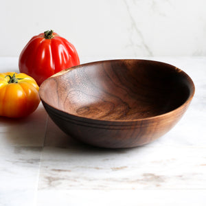 Small Walnut Bowl, Handturned, Grooved Rim