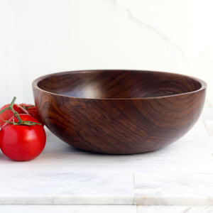 Medium Walnut Dough Bowl, Handturned