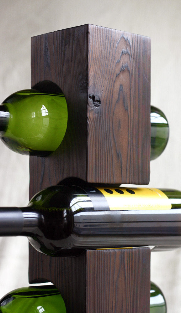 Custom Shou-Sugi-Ban (Charred Cedar) Wine Rack